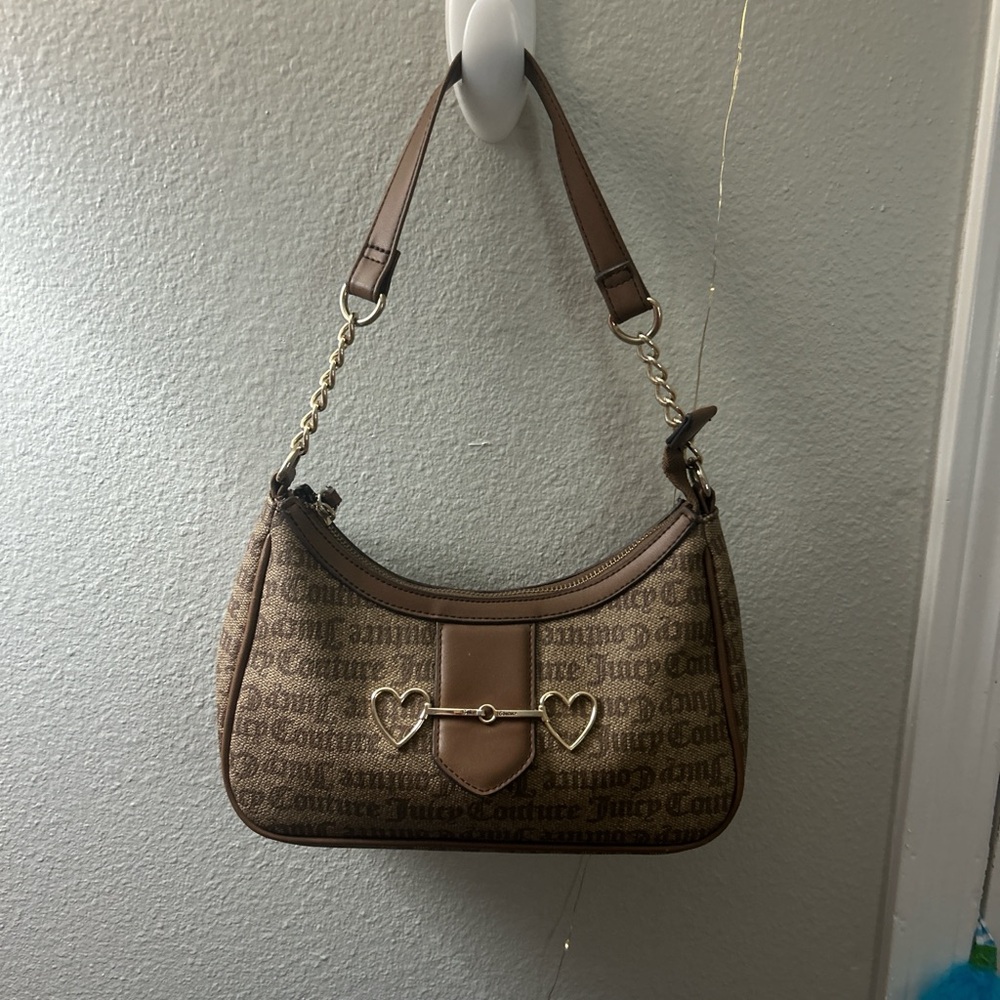 Juicy Couture Tan and Brown Shoulder Bag